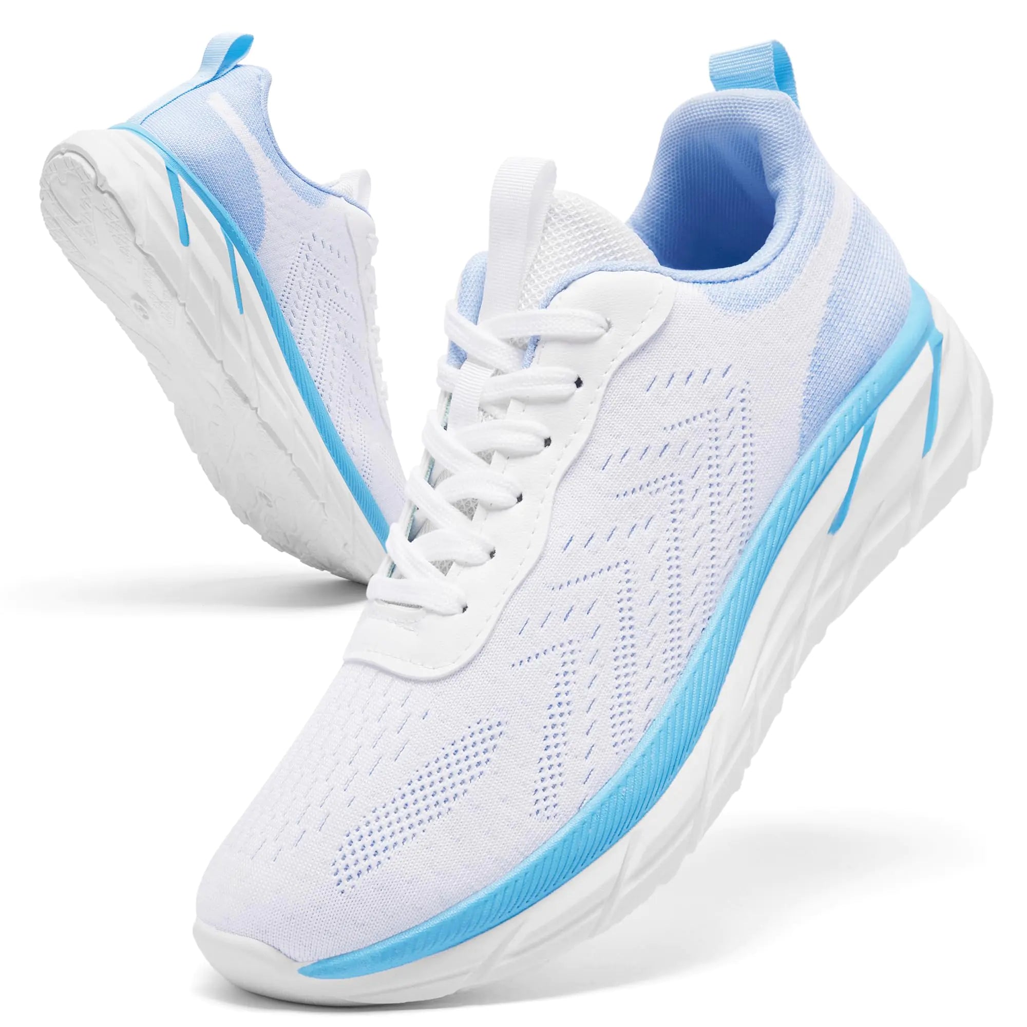 CYRUWOSH Mens Tennis Road Running Walking Shoes Non-Slip Wear Resistan Durable Breathable Athletic Cross-Training Sneakers Max Comfort White 9.5