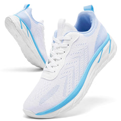 CYRUWOSH Mens Tennis Road Running Walking Shoes Non-Slip Wear Resistan Durable Breathable Athletic Cross-Training Sneakers Max Comfort White 9.5