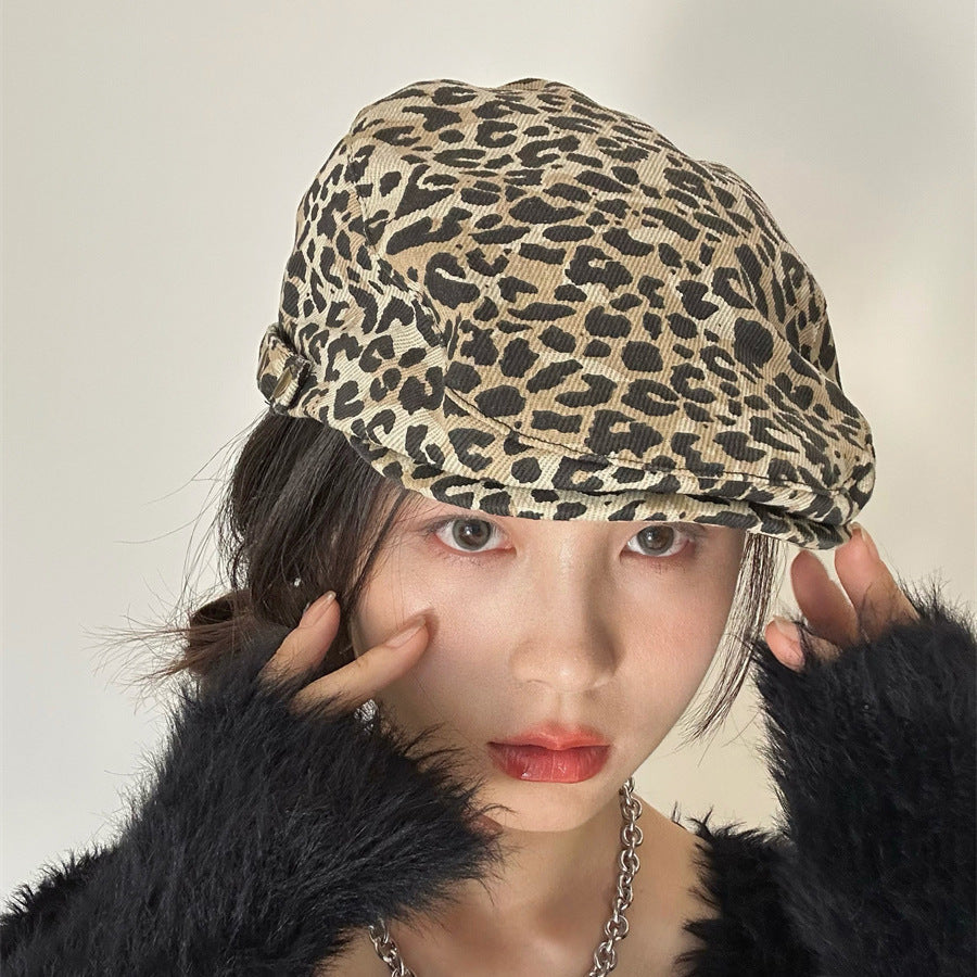 Classic Leopard Print Advance Hats Street Hot Girls