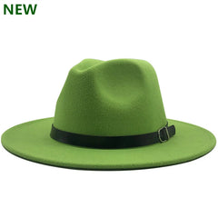 free shipping 2022 new Fashion men fedoras women's fashion jazz hat summer spring black woolen blend cap outdoor casual hat X XL