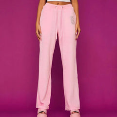 Kawaii Jogging Sweatpants Women Harajuku Oversized Rhinestone BRATZ Print Y2k Joggers Plush Sport Cargo Pants Trousers Femme
