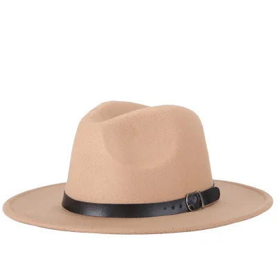 free shipping 2022 new Fashion men fedoras women's fashion jazz hat summer spring black woolen blend cap outdoor casual hat X XL