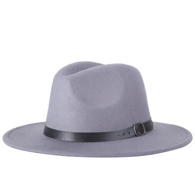 free shipping 2022 new Fashion men fedoras women's fashion jazz hat summer spring black woolen blend cap outdoor casual hat X XL