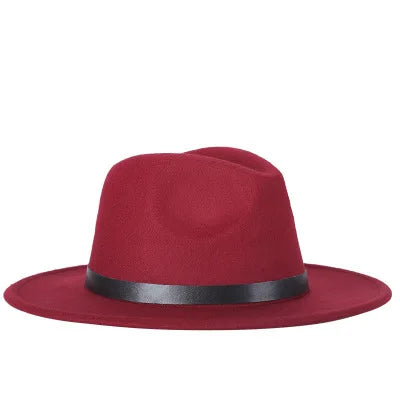 free shipping 2022 new Fashion men fedoras women's fashion jazz hat summer spring black woolen blend cap outdoor casual hat X XL