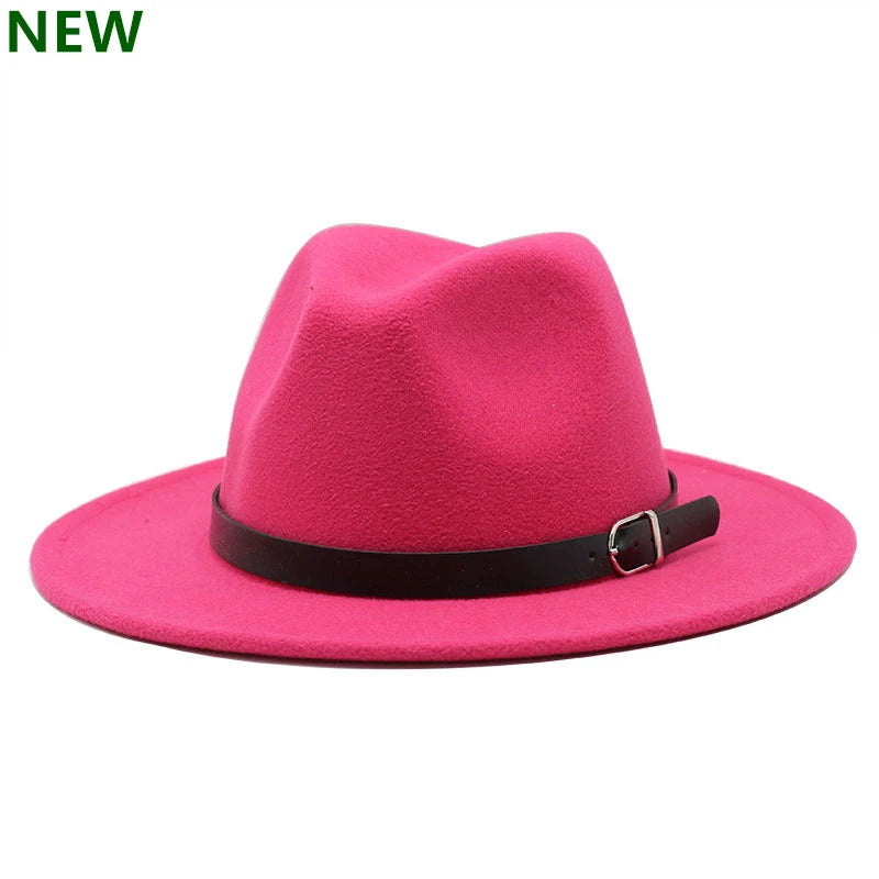 free shipping 2022 new Fashion men fedoras women's fashion jazz hat summer spring black woolen blend cap outdoor casual hat X XL