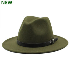 free shipping 2022 new Fashion men fedoras women's fashion jazz hat summer spring black woolen blend cap outdoor casual hat X XL