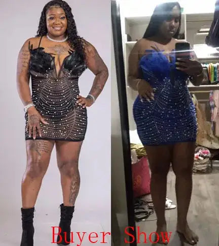 Beaded Feather Prom Corset Dress