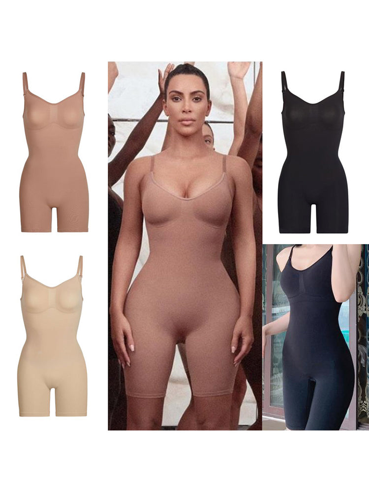 Skims Body Shaper Flat for In Stock Jin Kardashian Same One-Piece Postpartum Slim Looking Waist Slimming and Hip Lifting Tight Corset