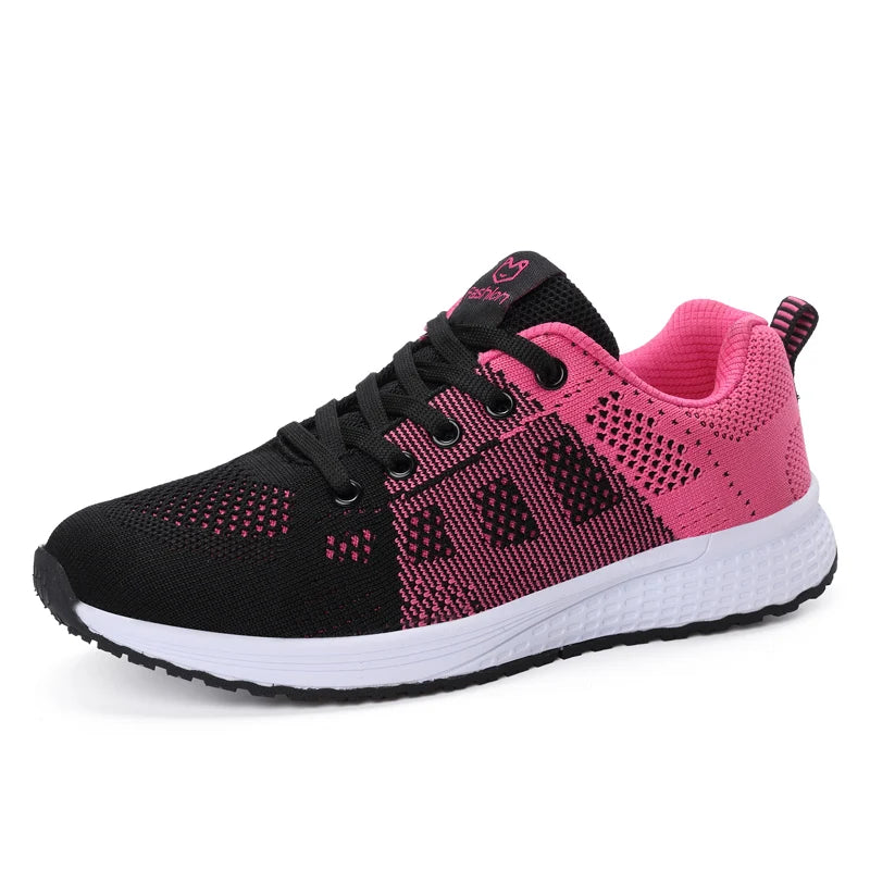 Women Casual Sneakers Fashion Breathable Mesh Flat Shoes Women's Outdoor Comfortable Non-slip Walking Shoes Tenis Feminino