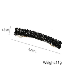 Fashion Crystal Spring Hair Clips Pins Handmade Beads Hair Barrettes For Women Girl Fashion Simple Hair Accessories Headwear