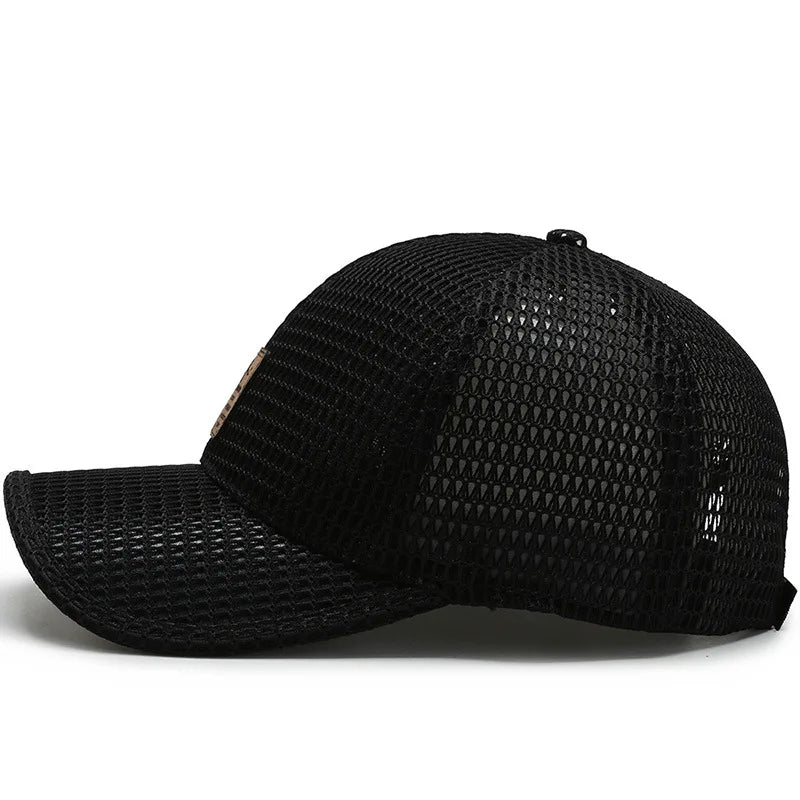 Men'S New Fashion Baseball Cap Summer Breathable Full Net Shade Fishing Cap Outdoor Leisure Sports Cap