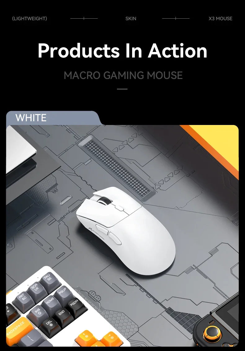 Attack Shark R1 18000dpi Wireless Bluetooth Mouse, Ultra Lightweight Ergonomic Design Mouse, PAW3311 Macro Gaming Mouse