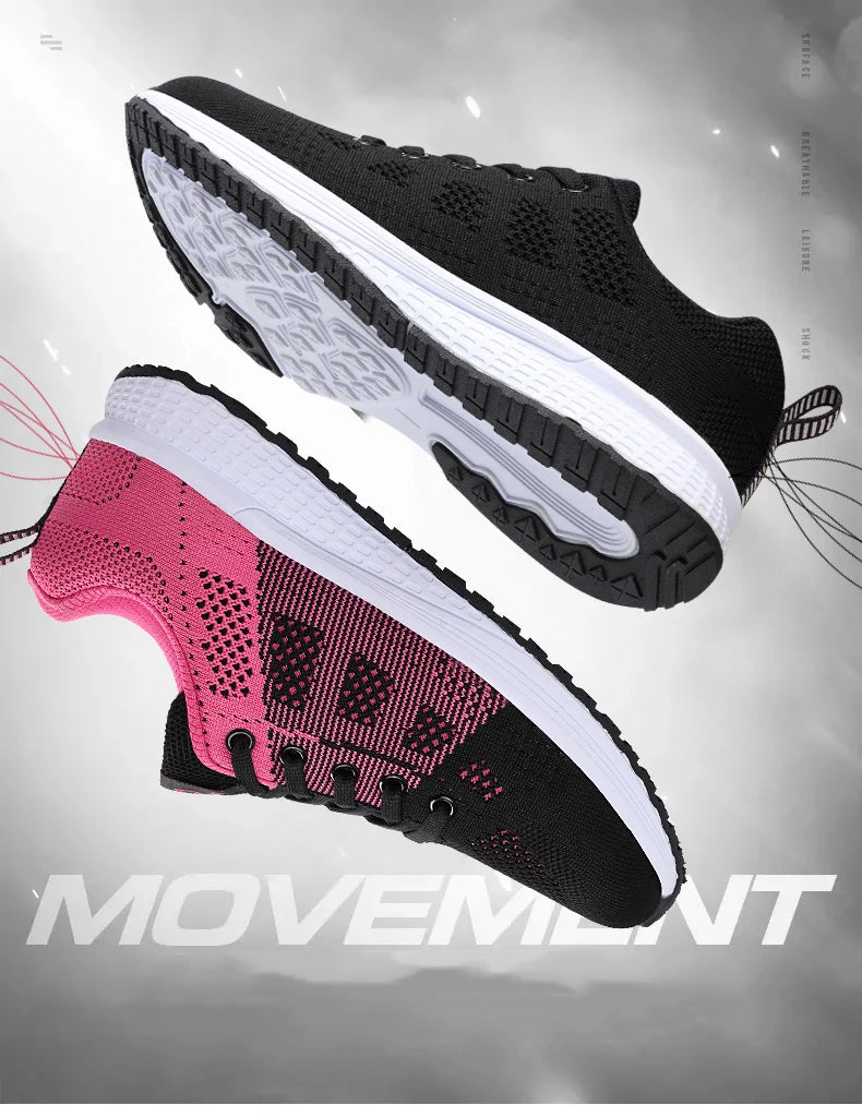 Women Casual Sneakers Fashion Breathable Mesh Flat Shoes Women's Outdoor Comfortable Non-slip Walking Shoes Tenis Feminino