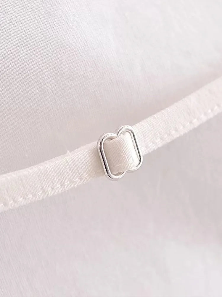 Women Fashion Solid Lace Up Backless Camisole Vintage Thin Straps Square Collar Female Chic Lady Tops