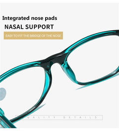 Anti Blue Light Reading Glasses Fashion Women Men Clear Sqaure Computer Presbyopic Eyeglasses Spring Legs Frame Eyewear
