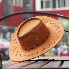 Unisex Cowboy Hat Suede Fashion Cowboy Cap Womens Mens Hat Practical Wild West Fancy Dress Hot Sale Western Headwear Cap