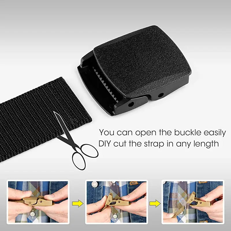 100-120cm Military Automatic Buckle Nylon Belt Outdoor Hunting Multifunctional Tactical Canvas Belt High Quality Men Belt