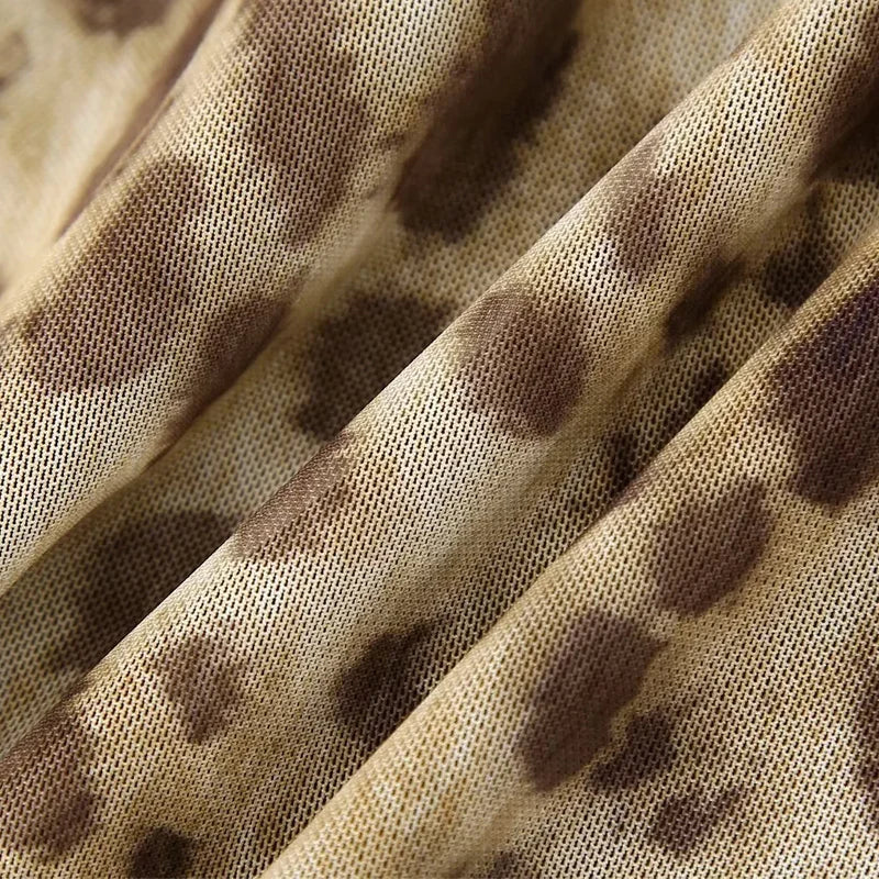 TRAF Leopard Long Skirts Women's 2024 Spring Summer Autumn Elegant Party Printed Skirts Ladies Fashion Casual Office Midi Skirts