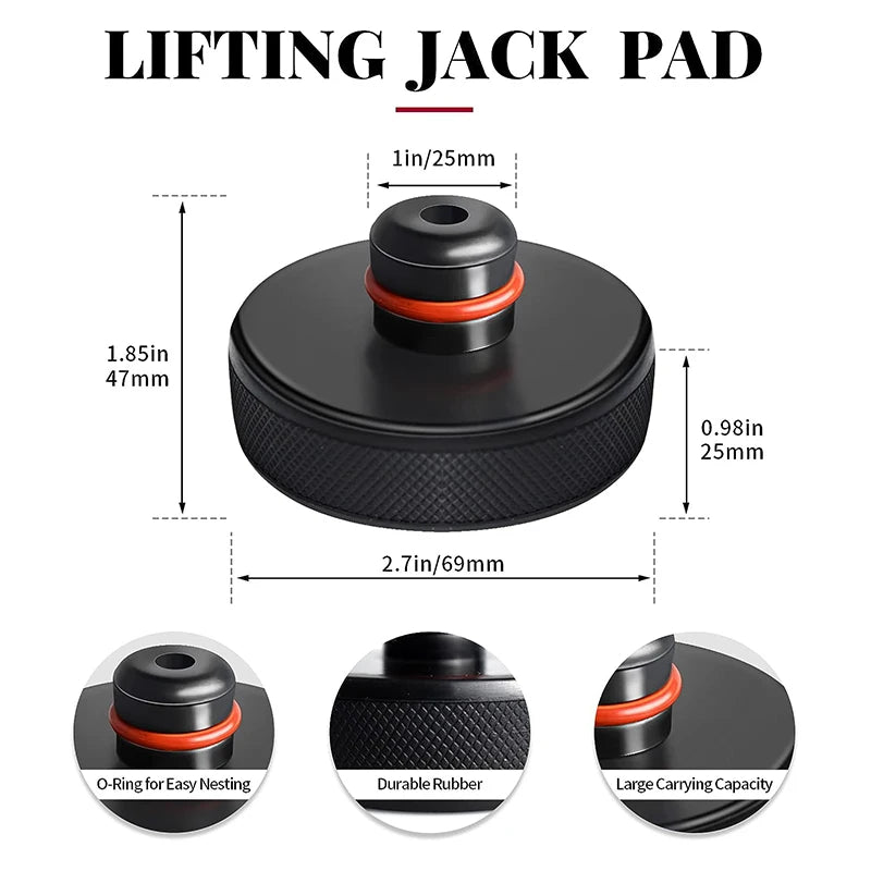 For Tesla Rubber Lifting Jack Pad Adapter Tool for Tesla Model 3/Y/S/X 2017-2024 Accessories Tire Repair Tool Lifting Jack Pad