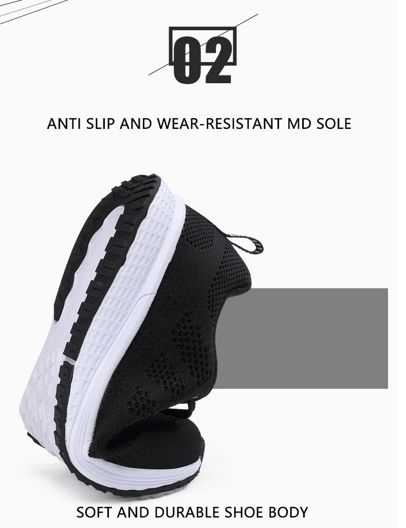 Women Casual Sneakers Fashion Breathable Mesh Flat Shoes Women's Outdoor Comfortable Non-slip Walking Shoes Tenis Feminino