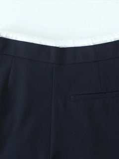 Willshela Women Fashion Solid Lace Up Side Zipper Straight Pants Vintage High Elastic Waist Female Chic Lady Trousers