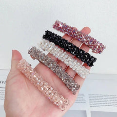 Fashion Crystal Spring Hair Clips Pins Handmade Beads Hair Barrettes For Women Girl Fashion Simple Hair Accessories Headwear