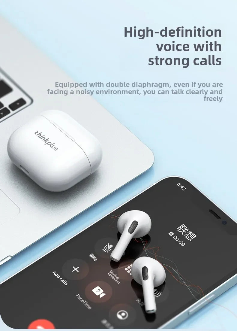 Lenovo Thinkplus LP40 Bluetooth Earphones Wireless Headset for Mobile Phone Music Gaming Earbuds Original Choice