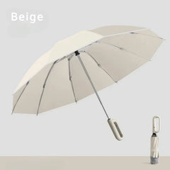 Travel Portable Rain Umbrella, Buckle Automatic Folding Reverse Umbrella, Safety Reflective Strip, Windproof Umbrella Men Women