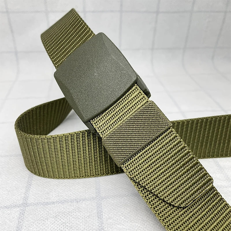 Automatic Buckle Nylon Belt Outdoor Hunting Multifunctional Tactical Canvas Belt High Quality Men Belt