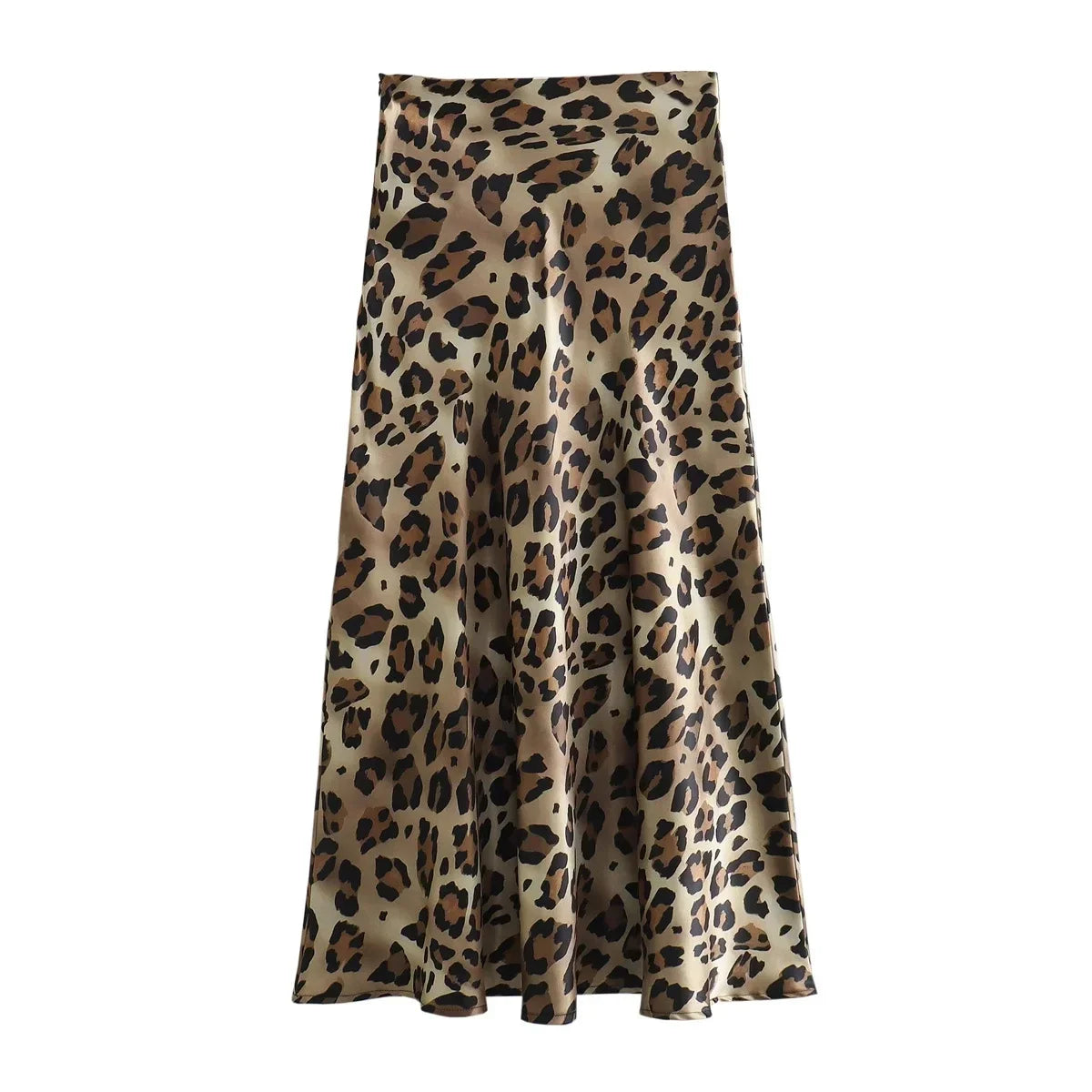 Mooyufon 2024 Women Fashion Leopard Print Skirt Vintage High Waist Midi Skirts Elegant Women Summer Casual Streetwear Skirt