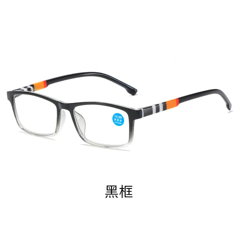 New fashion printing anti-blue presbyopic glasses spring leg presbyopic glasses HD presbyopic glasses for the elderly