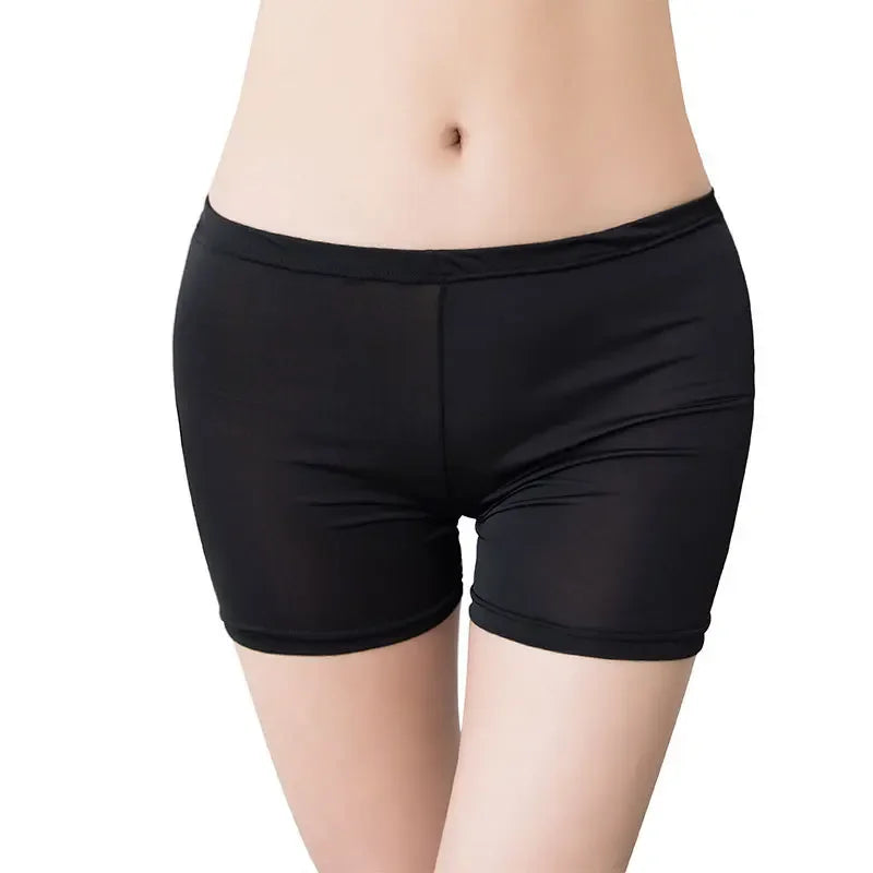 New spring and summer girls ice three-point safety pants anti light pants lace lace black bottomed shorts