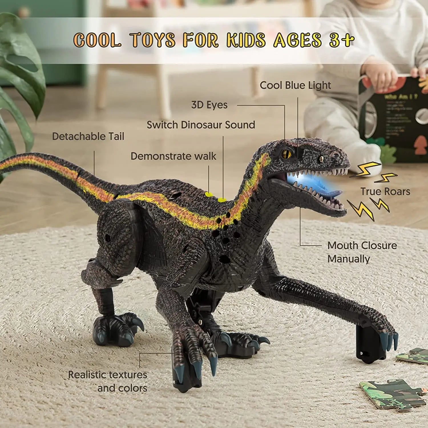 RC Dinosaur Indoraptor Toys for Boys Raptor Dinosaurios Indominus Rex Dinossauro Jurassic Dino World Dinosaure Dinozaur Gifts