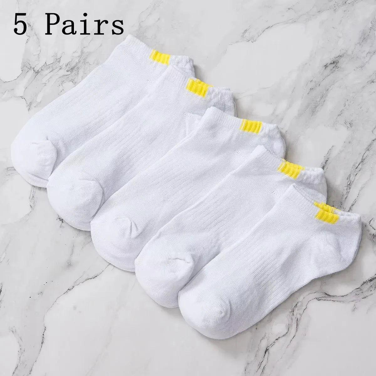 5 Pairs Low Tube Men Sport Socks Set Breathable Fashion And Well-matched Casual Socks For Men Spring And Summer Wear