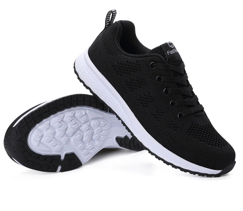 Women Casual Sneakers Fashion Breathable Mesh Flat Shoes Women's Outdoor Comfortable Non-slip Walking Shoes Tenis Feminino