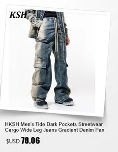 HKSH Men's Punk Darkwear High Street Nihce Design Shirts Sleeve Detachable Necktie Casual Tops Summer Spring Chic Blouse HK0006