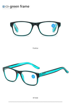 Anti Blue Light Reading Glasses Fashion Women Men Clear Sqaure Computer Presbyopic Eyeglasses Spring Legs Frame Eyewear