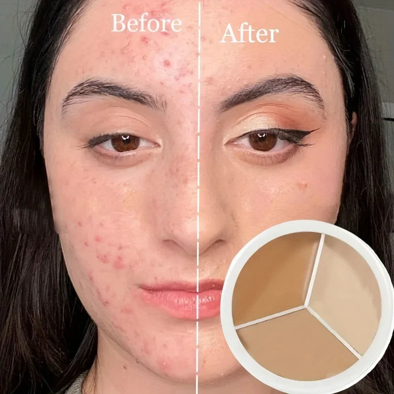 Three Color Concealer To Cover Spots Pimples Black Eye Circles Lacrimal Groove Repair Foundation Make Up And Makeup Makeup