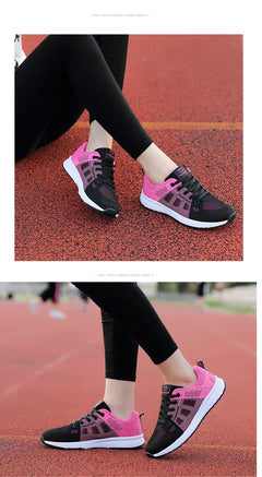 Women Casual Sneakers Fashion Breathable Mesh Flat Shoes Women's Outdoor Comfortable Non-slip Walking Shoes Tenis Feminino