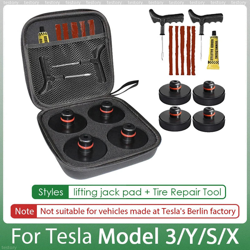 For Tesla Rubber Lifting Jack Pad Adapter Tool for Tesla Model 3/Y/S/X 2017-2024 Accessories Tire Repair Tool Lifting Jack Pad