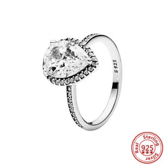 New Hot 925 Silver Crown Sparkling Rings Sun Moon Celestial Wishbone Women's Set Ring Wedding Diy Charm Luxury DIY Jewelry Gift