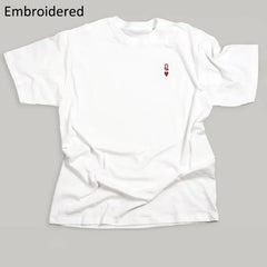Queen of Hearts Letter Embroidered T Shirts Female White Loose Cotton Tops Tees Summer Short Sleeve Casual Shirt Women