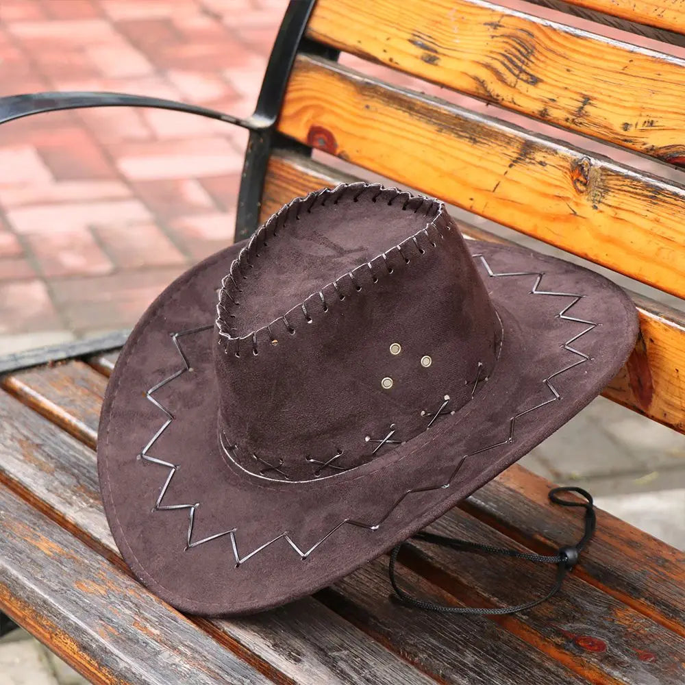 Unisex Cowboy Hat Suede Fashion Cowboy Cap Womens Mens Hat Practical Wild West Fancy Dress Hot Sale Western Headwear Cap