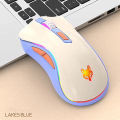 New XYH52 2.4G Wireless Bluetooth Dual-mode Mouse Colorful Backlight 3 DPI Adjustment 6-button Office Game e-sports Mouse Supply