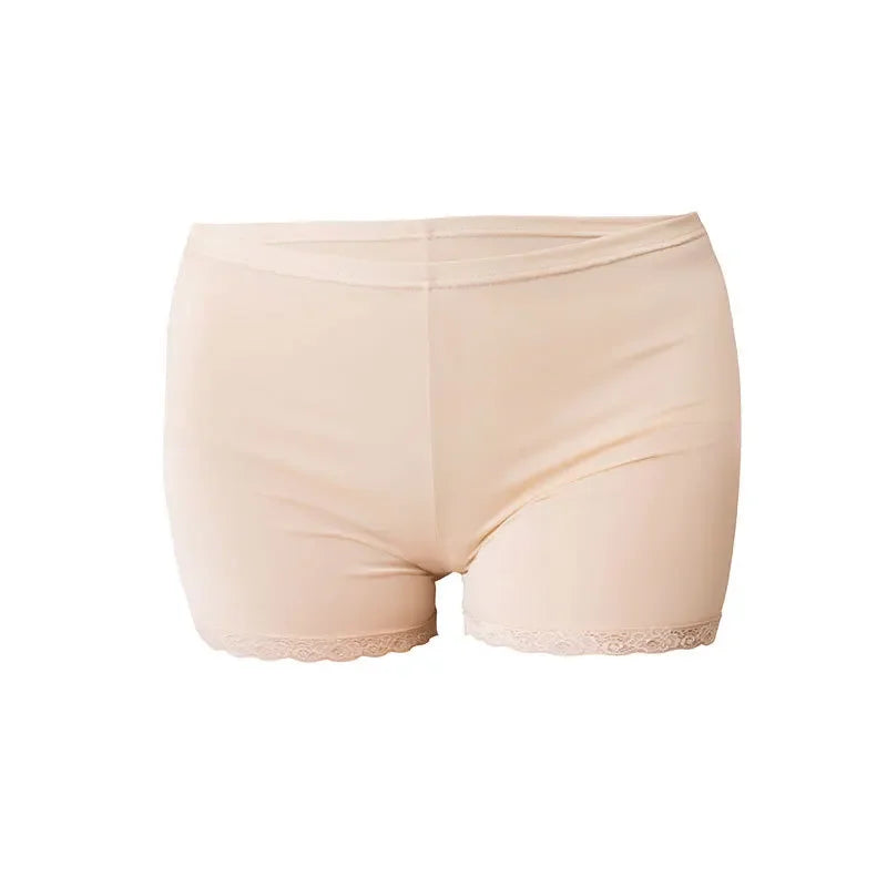 New spring and summer girls ice three-point safety pants anti light pants lace lace black bottomed shorts