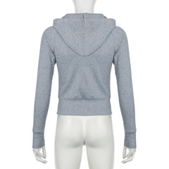 IAMSURE Casual Streetwear Basic Hooded Pockets Sweatshirt Tracksuit Solid Long Sleeve Hoodies Women 2023 Autumn Spring Fashion