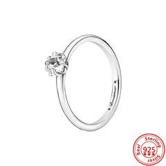 New Hot 925 Silver Crown Sparkling Rings Sun Moon Celestial Wishbone Women's Set Ring Wedding Diy Charm Luxury DIY Jewelry Gift