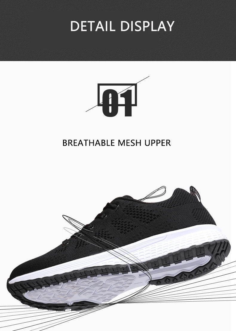Women Casual Sneakers Fashion Breathable Mesh Flat Shoes Women's Outdoor Comfortable Non-slip Walking Shoes Tenis Feminino