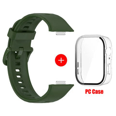Tempered glass case+band For Huawei Watch Fit 3 Straps silicone sport bracelet for Huawei Fit3 Replacement watchband Accessories
