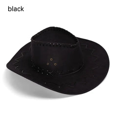 Unisex Cowboy Hat Suede Fashion Cowboy Cap Womens Mens Hat Practical Wild West Fancy Dress Hot Sale Western Headwear Cap